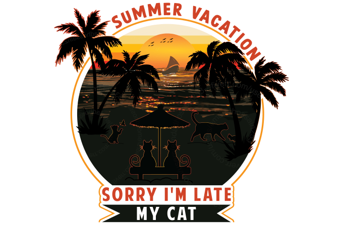 create vintage retro cat t shirt design