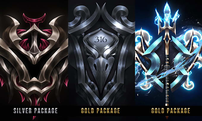 design custom fantasy emblem, guild crest, dnd badge or rank