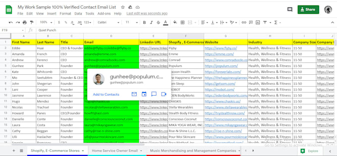 do linkedin lead generation for target email list building