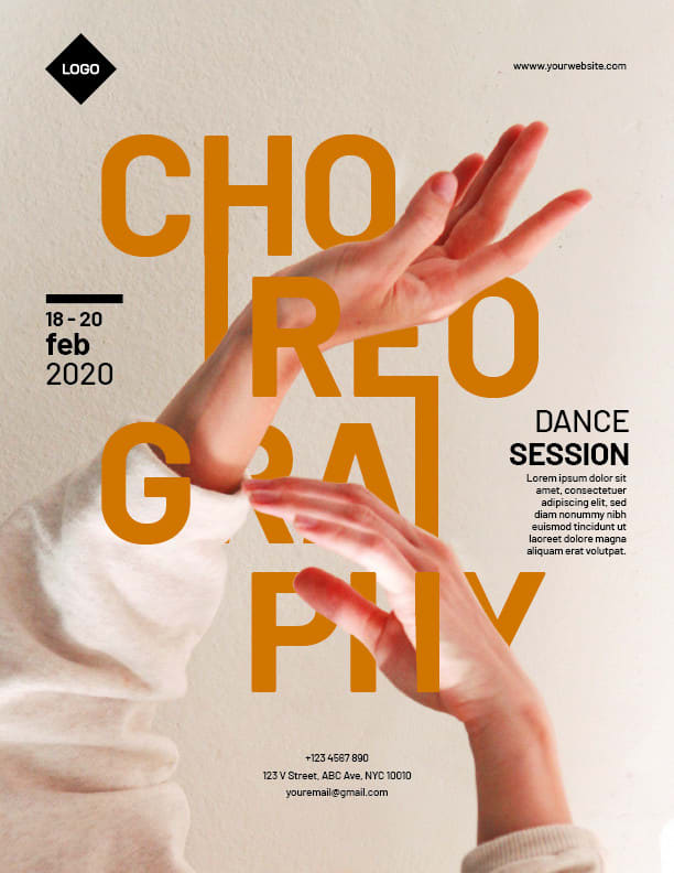 graphic design particular in advertising poster and flyer