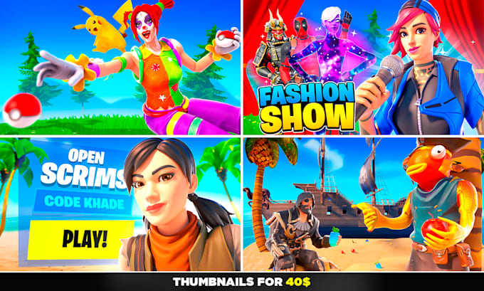design you a professional 3d fortnite thumbnail