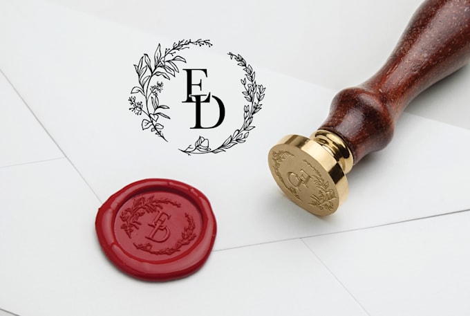 design your wax seal, wedding crest, monogram