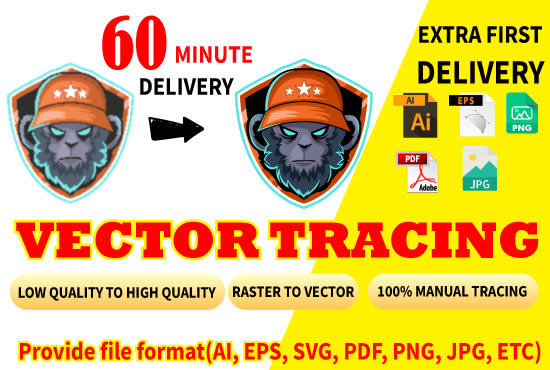 vector tracing, converting logo to vector, raster to vector