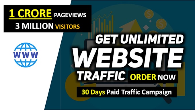 send 1 crore pageviews 3 million visitors website traffic