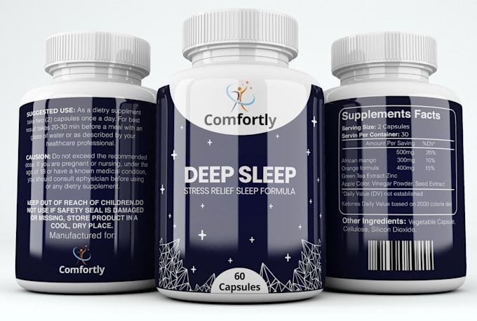 do label design, supplement label, cbd bottle label design