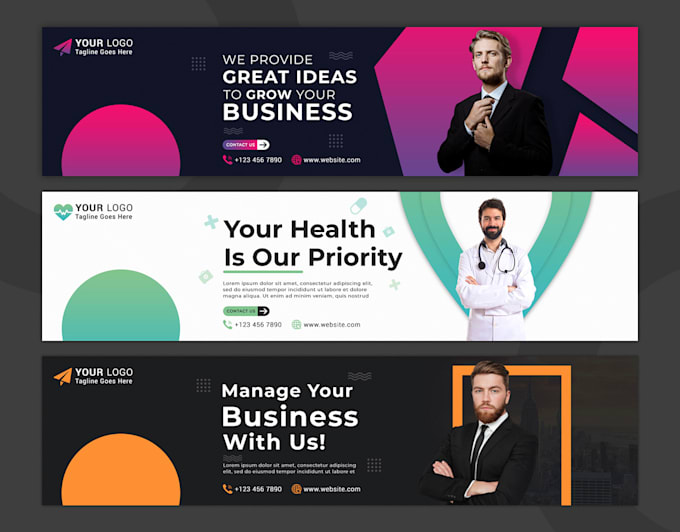 design linkedin banner, cover, header