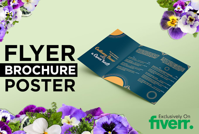 design flyer, brochure, poster for tour, holiday and food