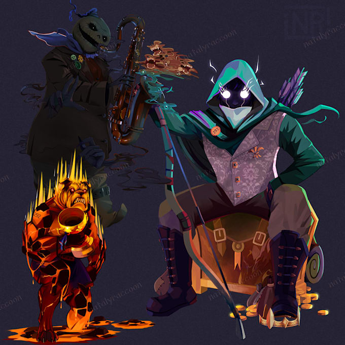 draw concept art of your characters