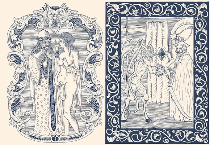draw gothic medieval art illustration