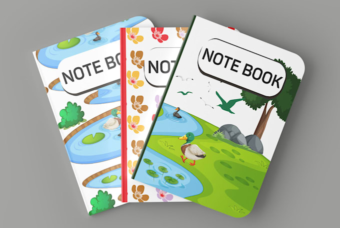 design unique notebook, workbook cover for kids