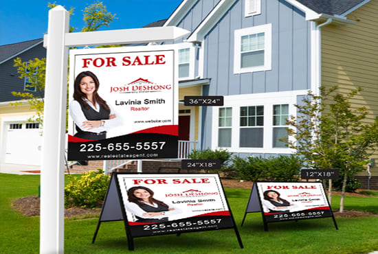 design professional real estate yard sign