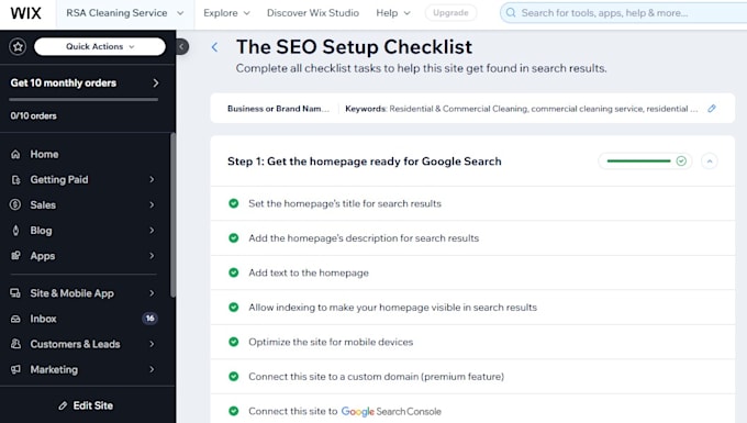 do wix website  SEO expert for first page ranking
