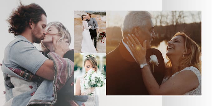 design wedding album, collage