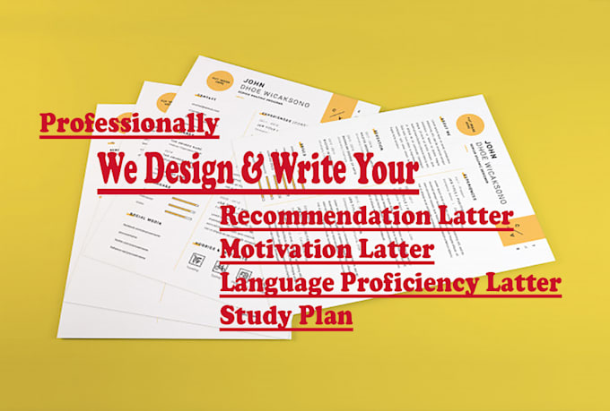 create professional cover letter, study plan,