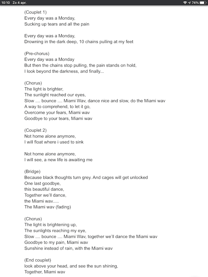 write your original parodie or song lyrics