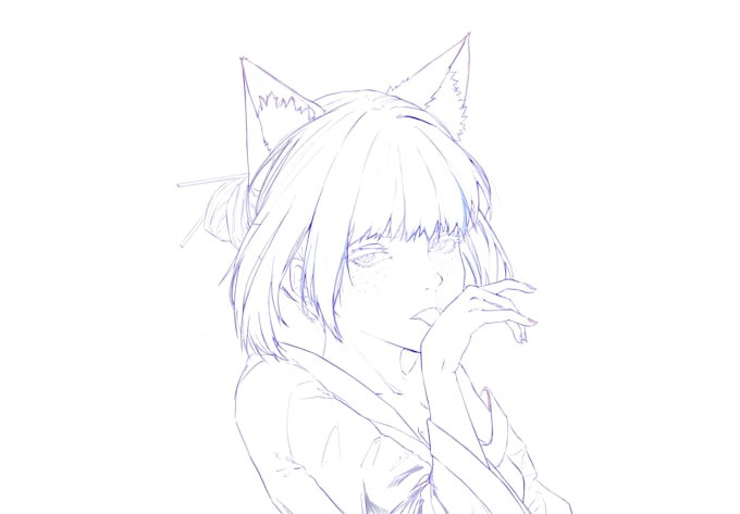 lineart anime manga characters