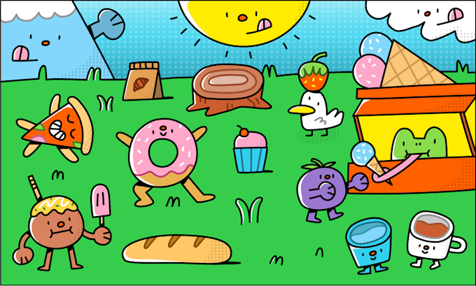 draw doodle with handdrawn style