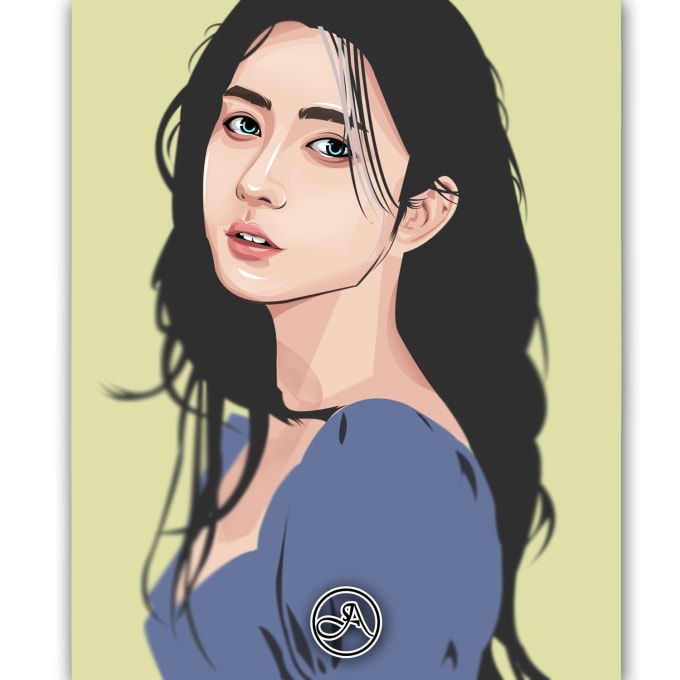 Draw perfect portrait cartoon from you photo by Jessvector Fiverr