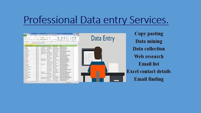 do data entry and analysis