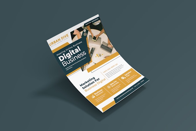 design business, corporate or minimal flyer or brochure