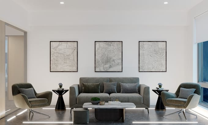 professional 3d interior rendering for your space design