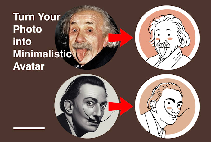 draw minimalist avatar for your social channels photo profile