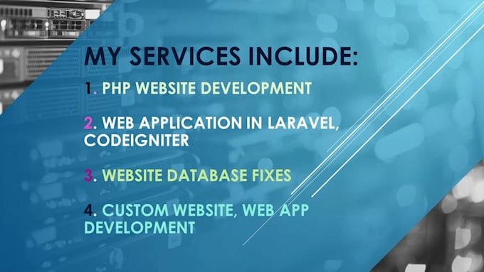 create, fix or customize your PHP website or app