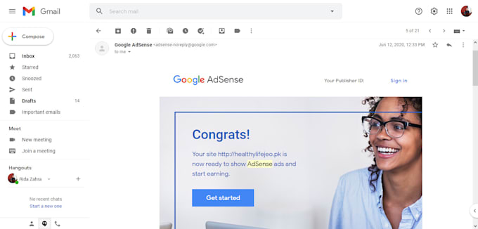 approve and integrate your google adsense on your website