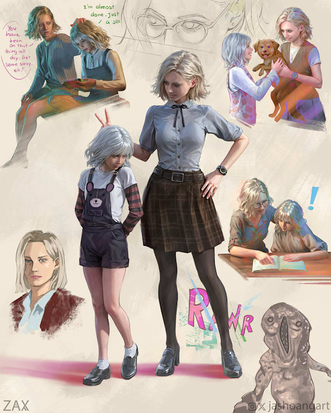 draw a character illustration or fan art digital painting