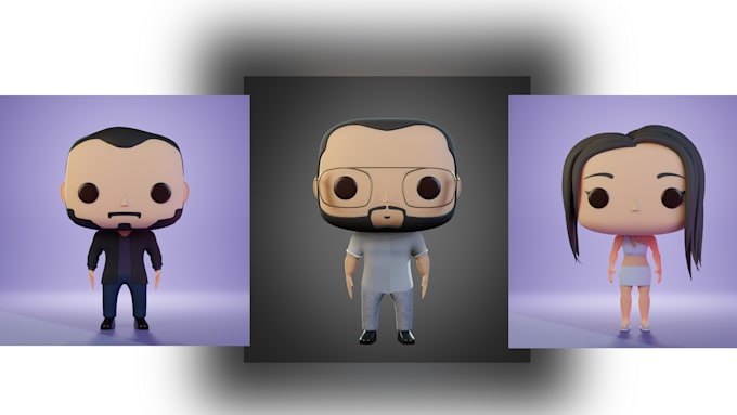 make custom 3d funko pop character for games and animation