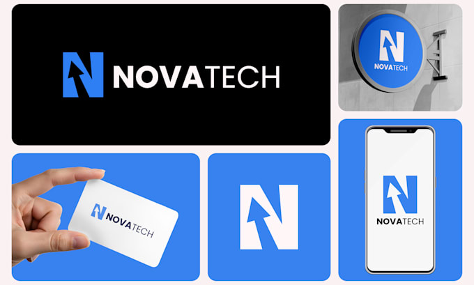 design a modern startup logo and brand identity