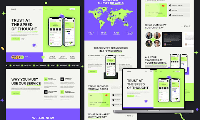 design a high converting figma website UI UX or landing page