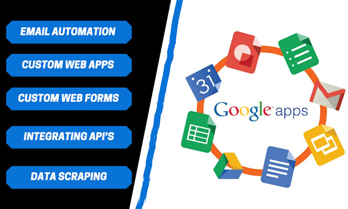 write google apps script for sheets, email, calendar, and all the apps