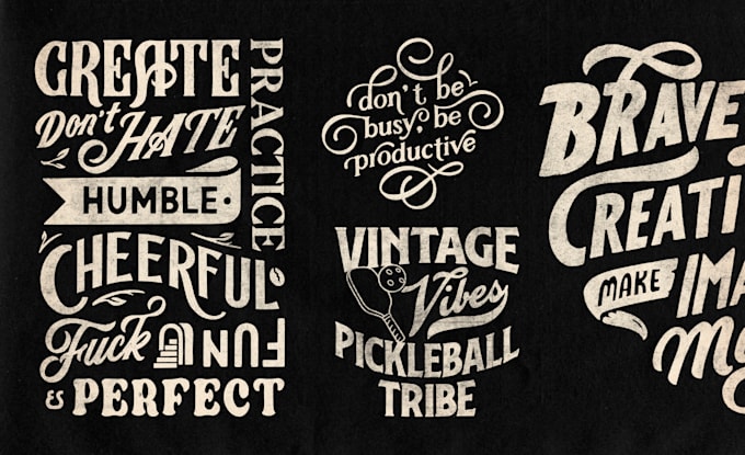 design custom hand lettering and typography for tshirt