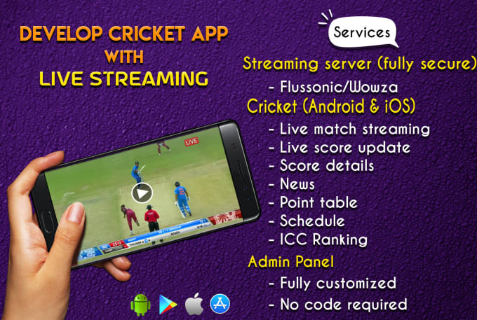 Mobile live cricket streaming software shop