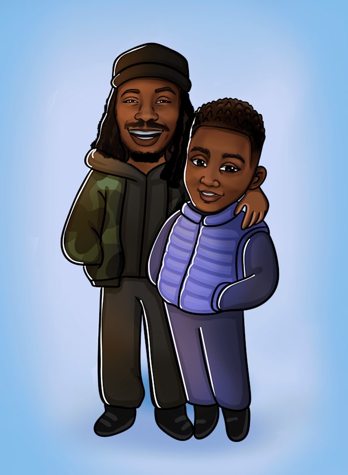 draw a cartoon portrait of you or your pet in my cute style