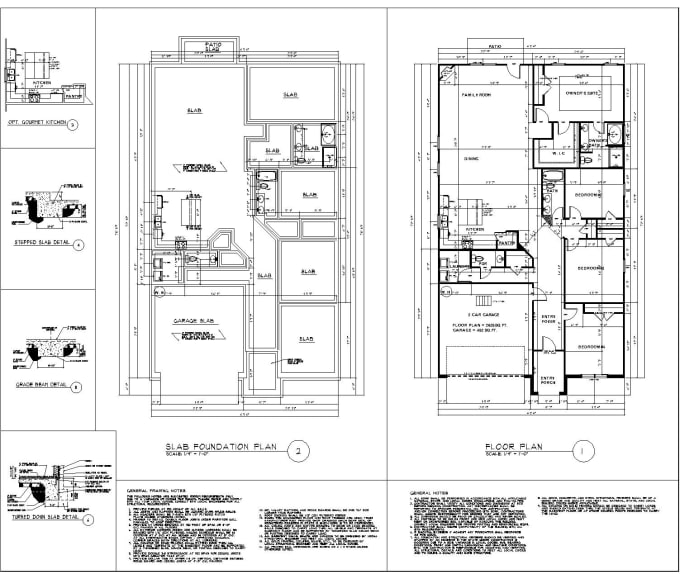 Draw architectural floor plan, framing and mep for permit