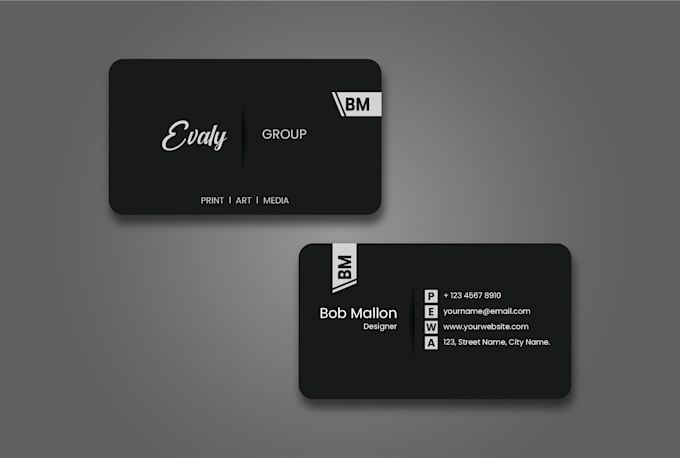 do professional business card design double sided