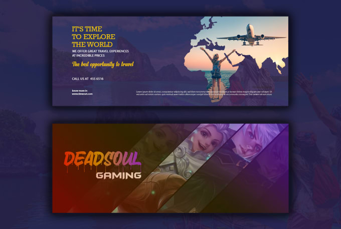 create a facebook cover photo banner design within 4 hours