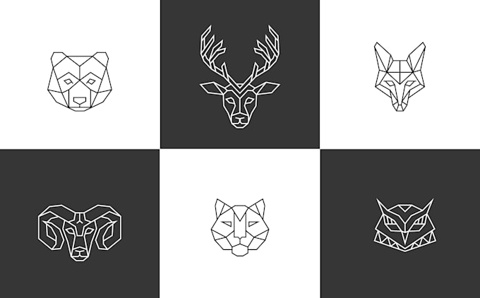 design a creative origami and geometric or polygonal logo