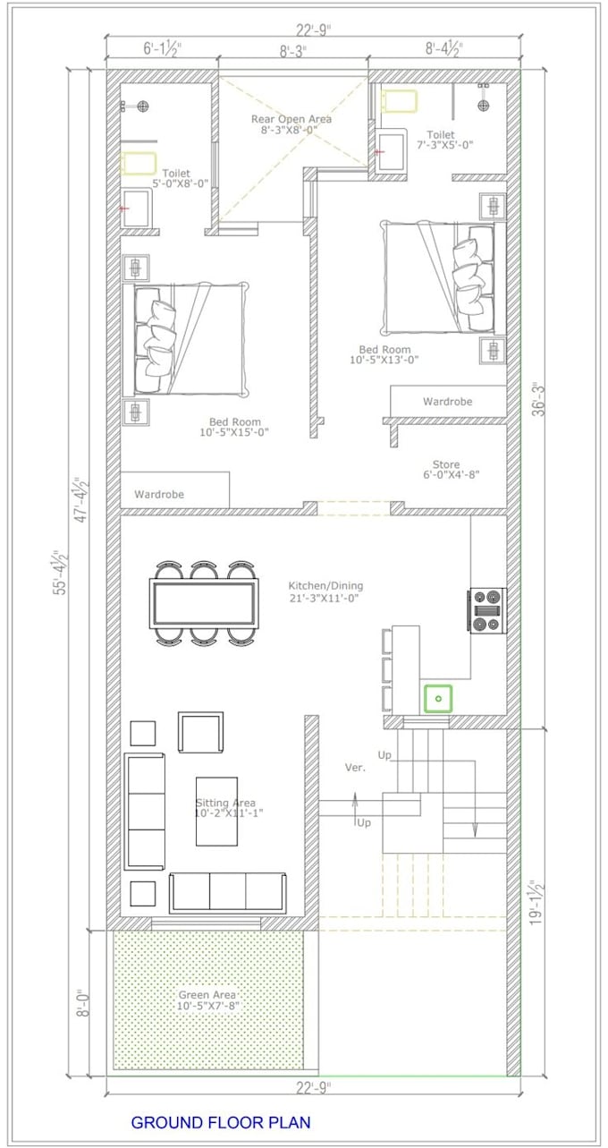 create 2d floor plans and  roofs as per your requirements