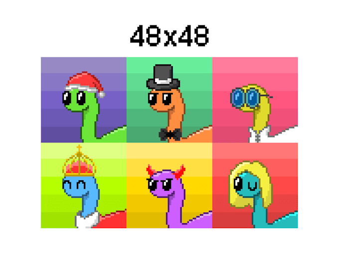 create pixel art nft traits and a base character for you