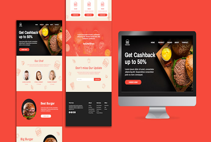 convert PSD to HTML CSS, bootstrap