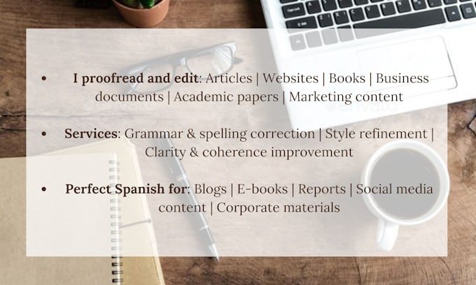 proofread your spanish texts perfectly
