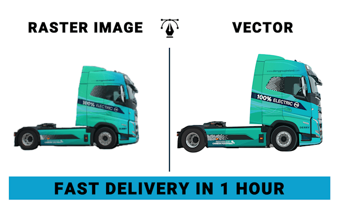 vector tracing, convert image to vector file, recreate logo in 1 hour