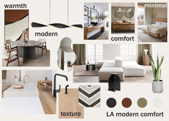 Create an interior design mood board for your space by Sarahlootah | Fiverr