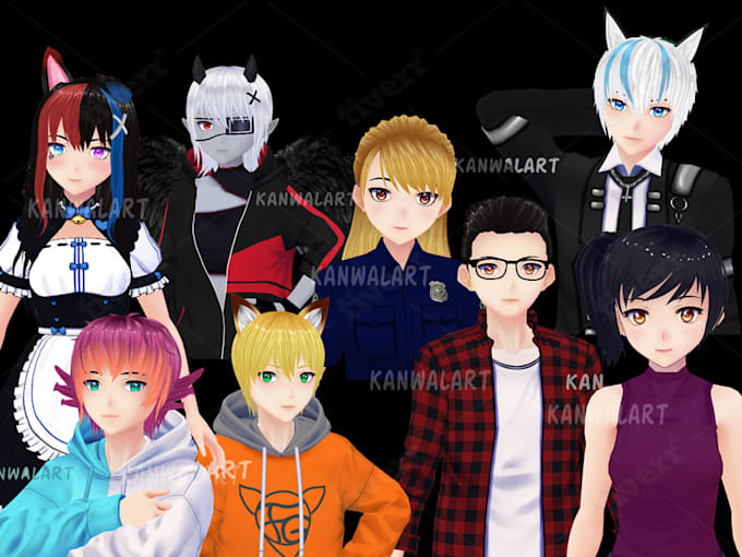 make a custom anime vroid vtuber model for twitch streaming