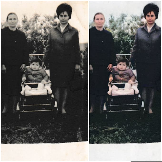 Convert black and white photos to color by Xristos19 Fiverr
