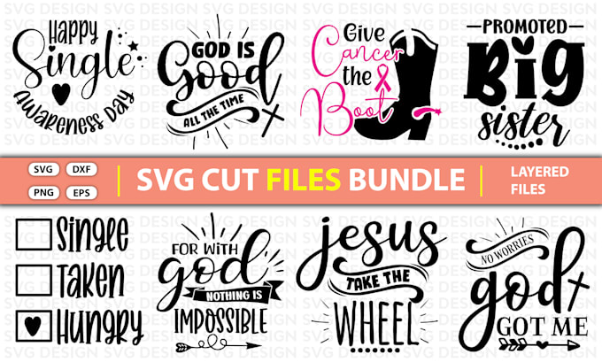 give creative,typo, svg, cut files, pdf, png, bundle design