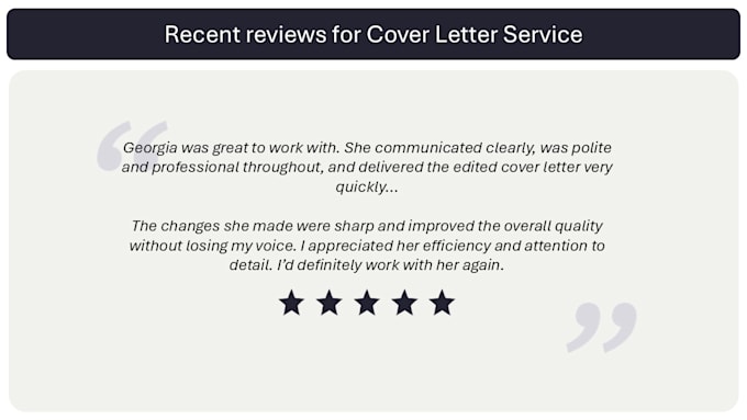 review, write or rewrite any level cover letter